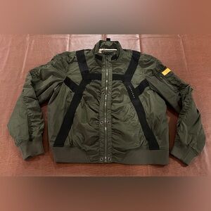 Vintage Sean John Olive Tactical Parachute Bomber Jacket - Size 3XL